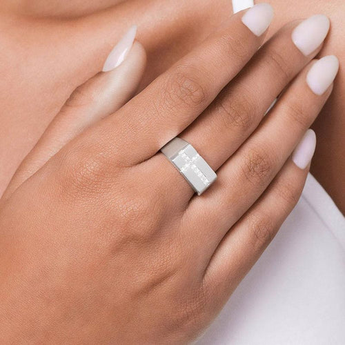 Anillo de plata maciza 925 con circonita cúbica